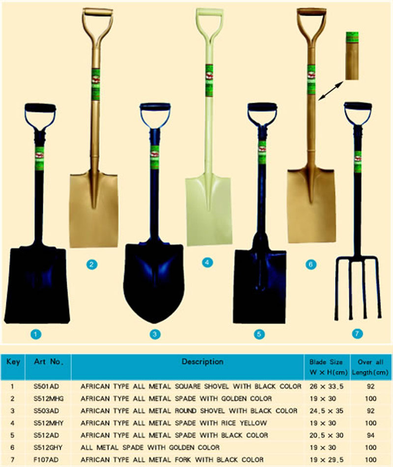 Shovel with Metal Handle